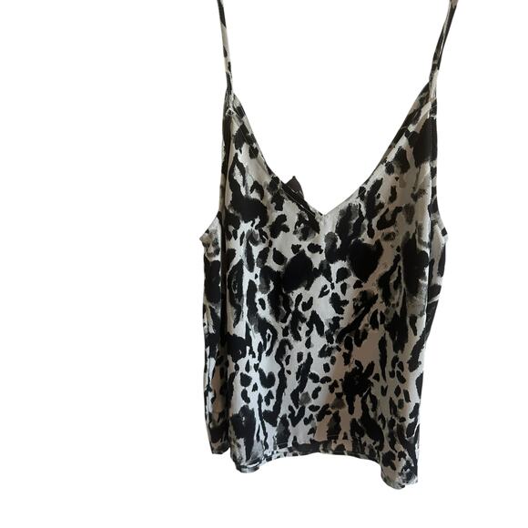 Free Press Women's Small Gray Black Leopard Print Sleeveless V-Neck Tank - Picture 7 of 10